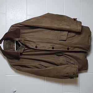 RAINFOREST Tan & Brown Suede Like Zip Out Lining Pockets Parka Coat